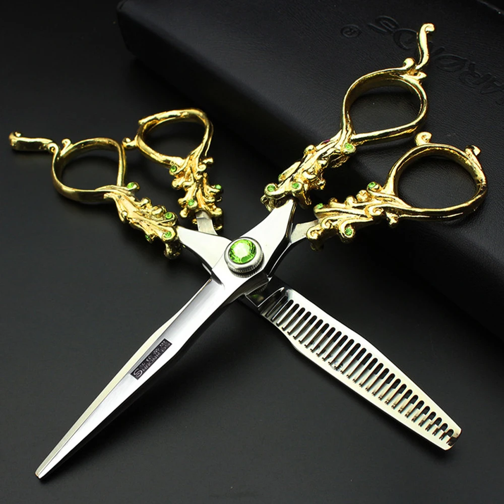 

Sharonds Retro Hairdressing Scissors 6 7 inch Flat Cut Seamless Thinning Scissors Hair Salon Hairdresser Special Haircut Set