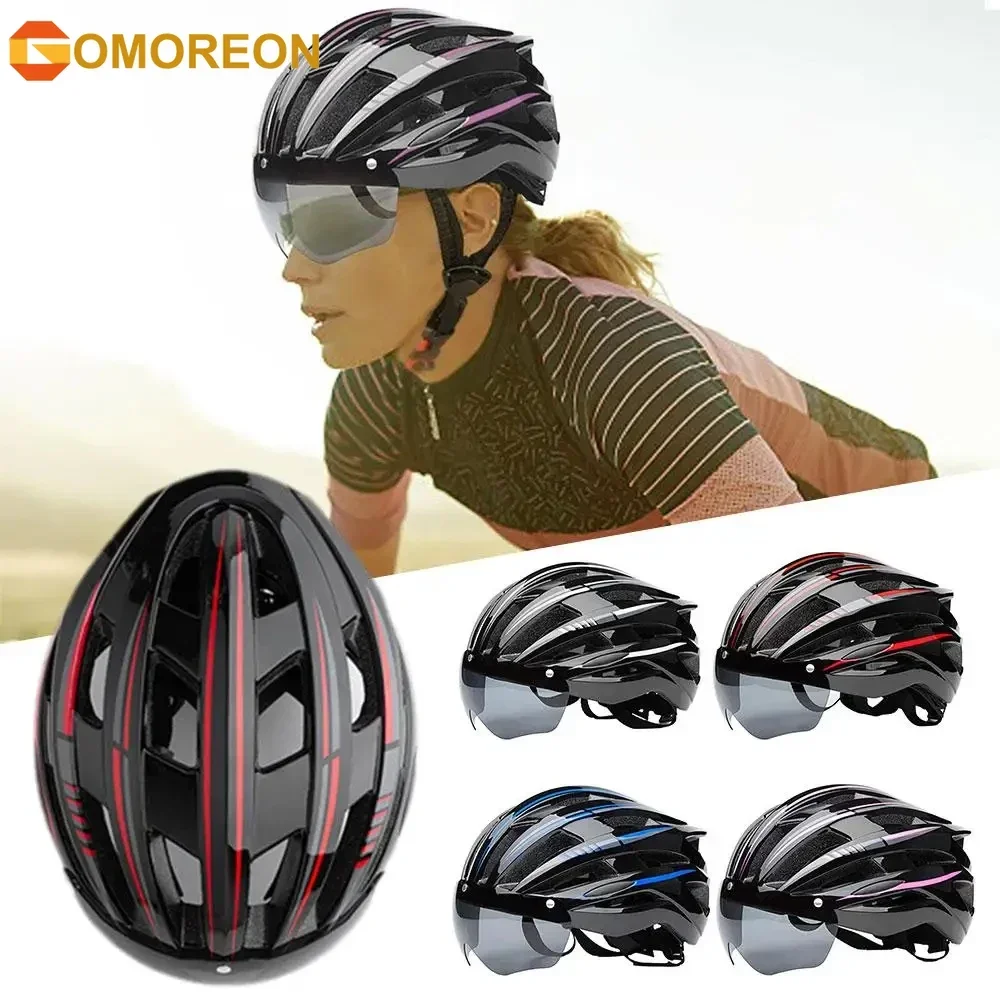 

1Pcs Bike Helmet with Detachable Magnetic Goggles Mountain & Road Bicycle Helmets for Men Women Adult Cycling Helmets