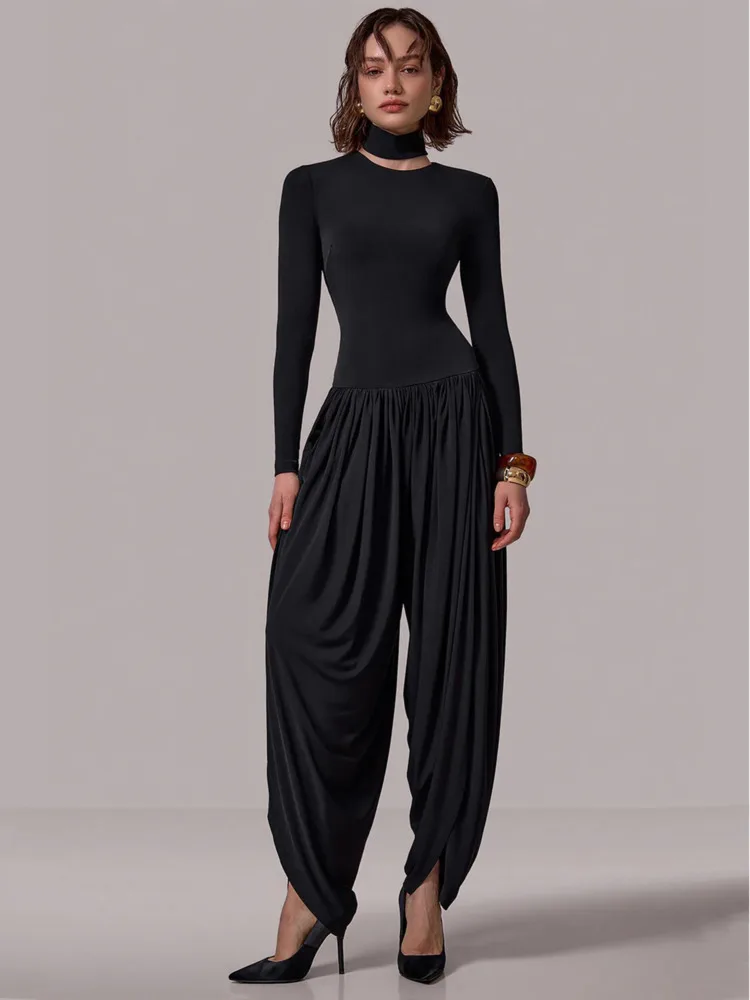 

Articat модный эластичный облегающий комбинезон с длинными рукавами, женский повседневный облегающий женский комбинезон с круглым вырезом, осенняя новая уличная одежда