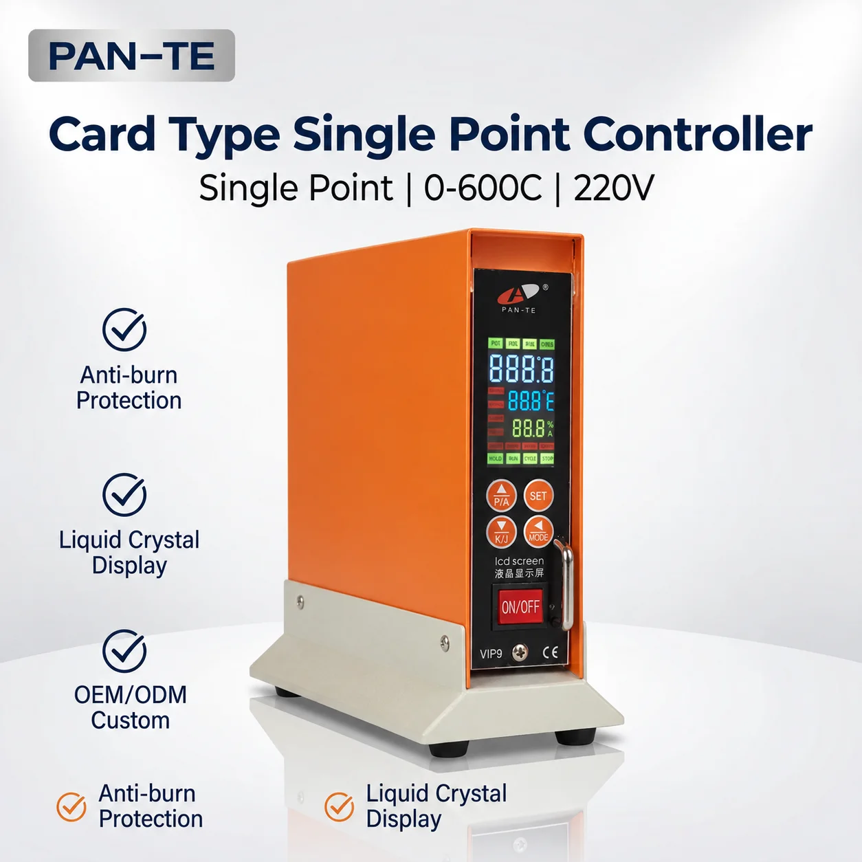 Hot Runner Single Point Temperature Controller 220V Card Type Mold Temperature Controller With Anti Burn Protection