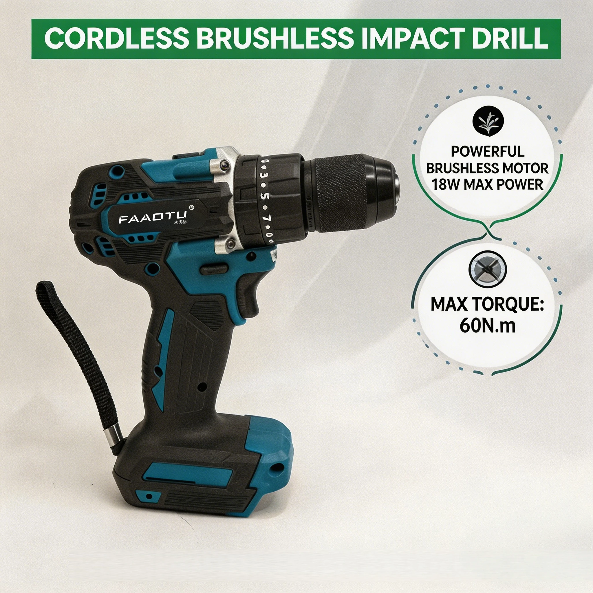 

FAAOTU Electric Drill 487-10mm - MT Level Quality, Multi-Functional for Wood/Metal/Concrete Compatible with MT batteries