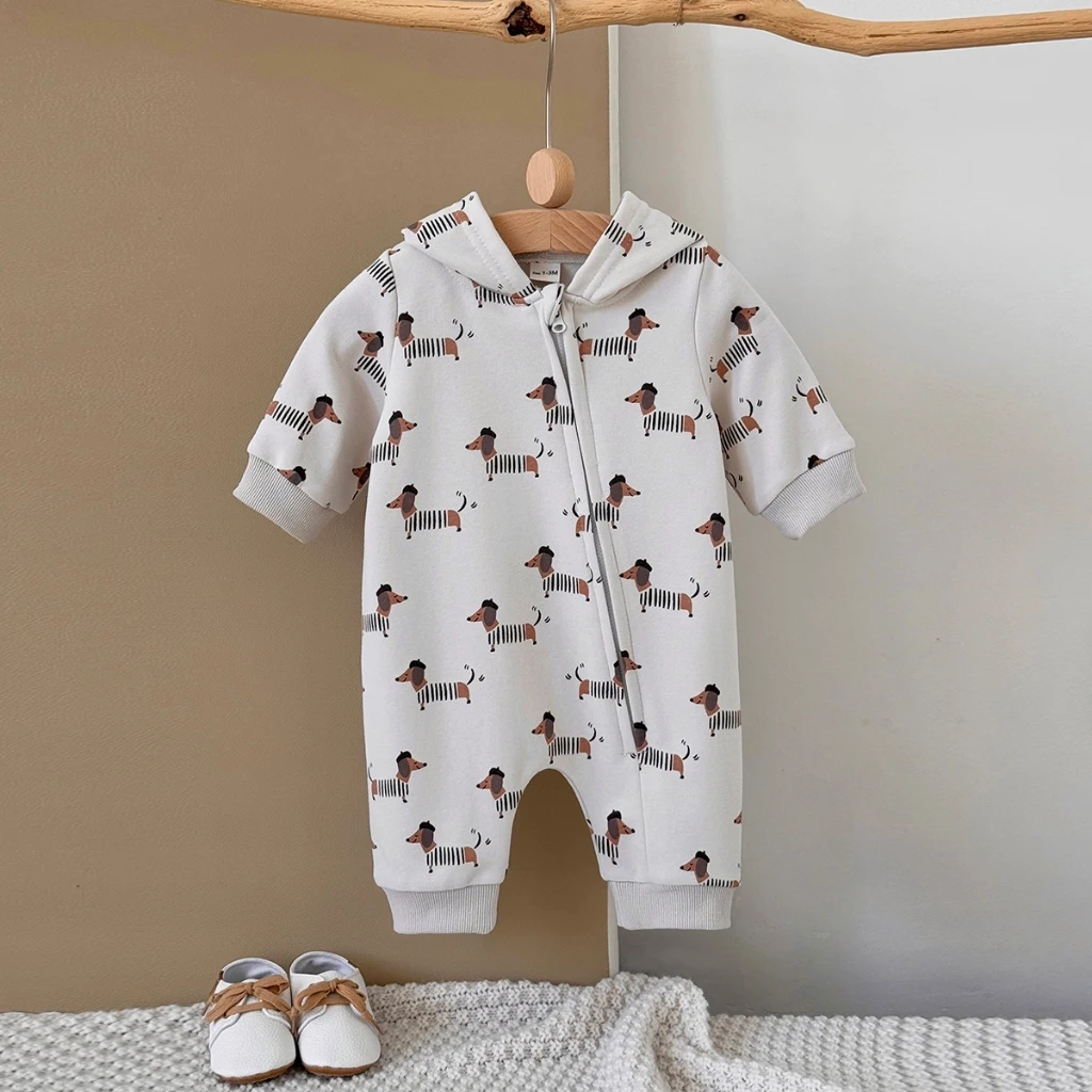 Otoño nuevo traje de gatear de - Baby Clothing Zip reseña y precio