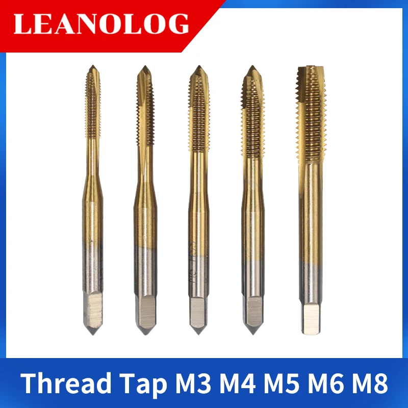 

Thread Tap 5pcs M3 M4 M5 M6 M8 Metric Tap Kit Sprial Drill Bit Threading Tools HSS Steel 6542 Screw Tap