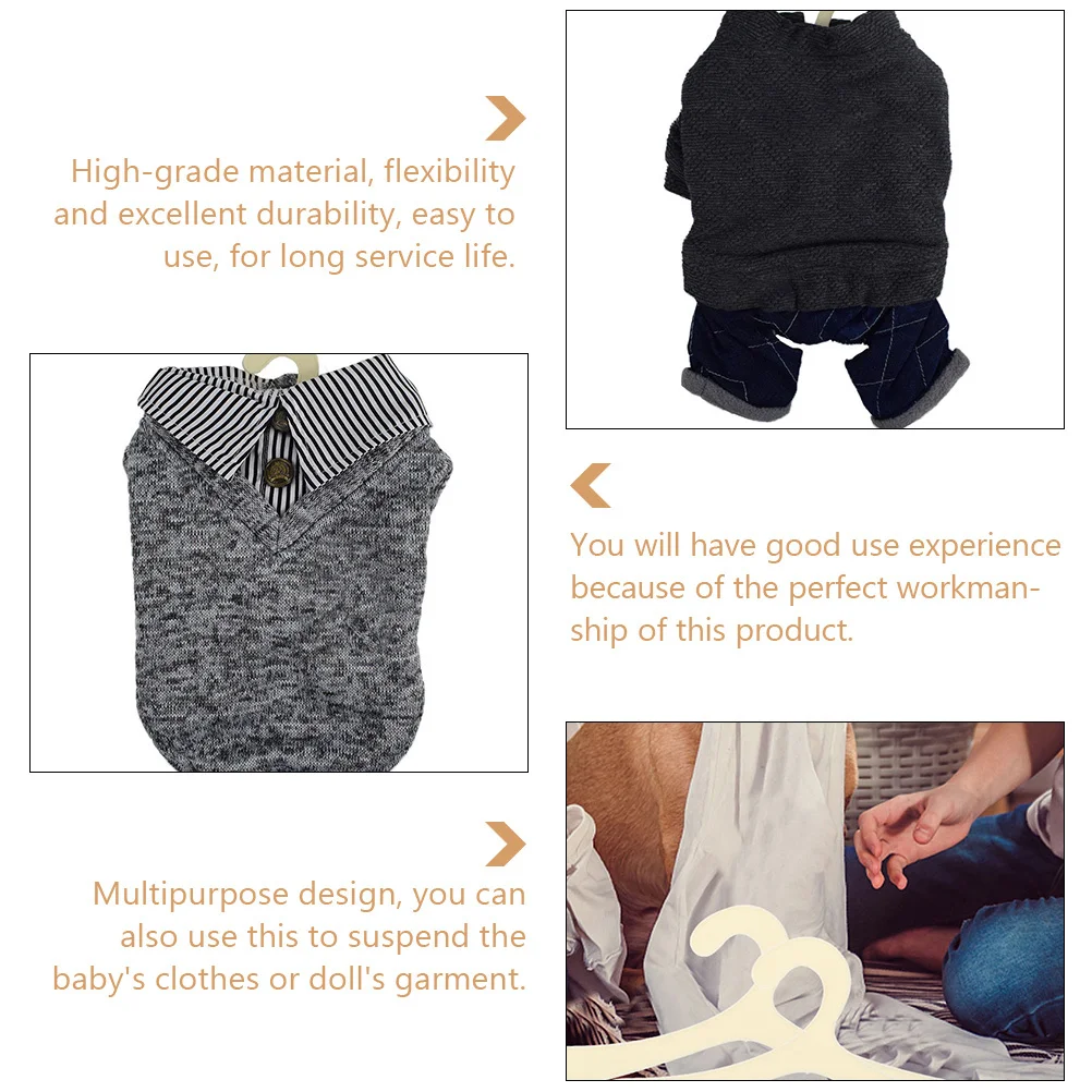 

30Pcs Pet Clothes Hanger Durable Highgrade Material Dog Closet Hanger Easy to Use Long Lasting Dog Clothes Hangers