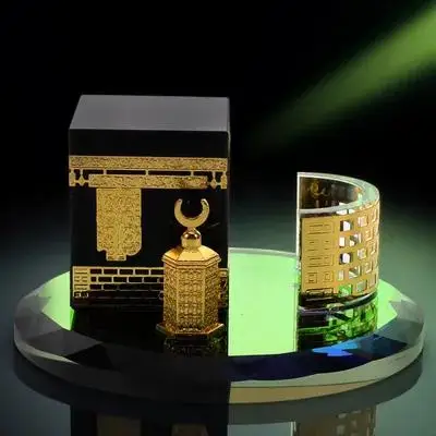 

Mini Crystal Souvenir Islamic Architecture Home Table Decorative Showpiece Saudi Arabia Handicraft Islamic Decor