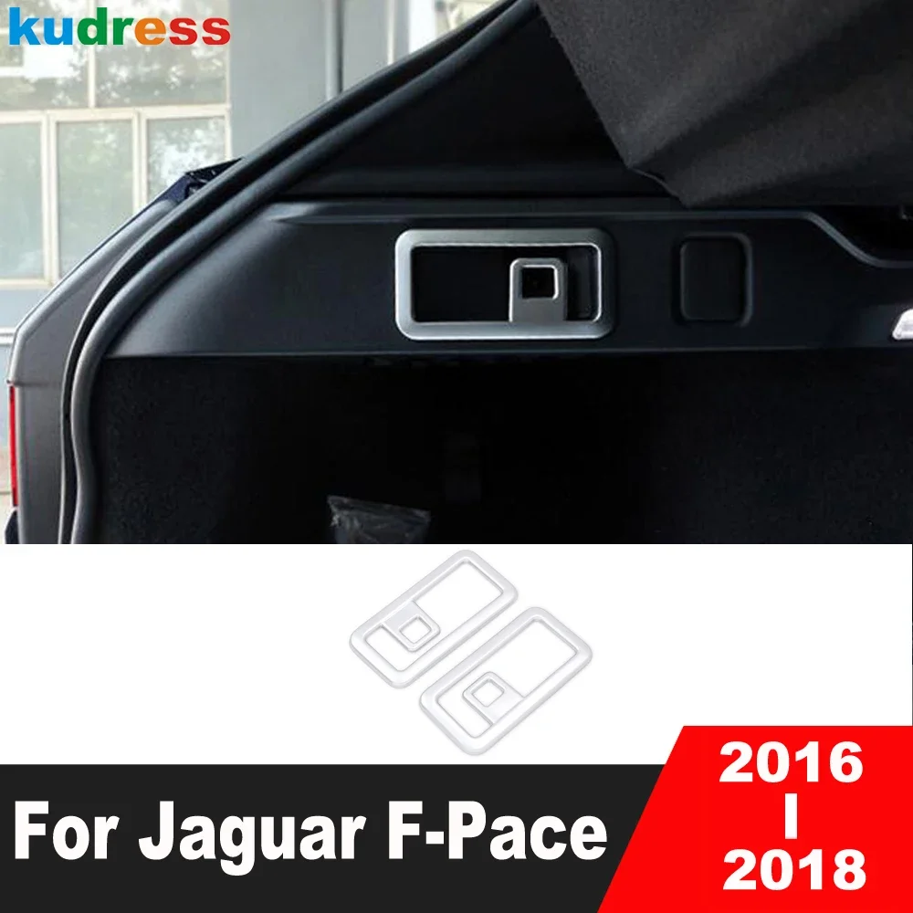 For Jaguar F-Pace 2016 2017 2018 ABS Matte Car Rear Trunk Luggage Boot Hook Pothook Cover Trim Interior Mouldings Accessories