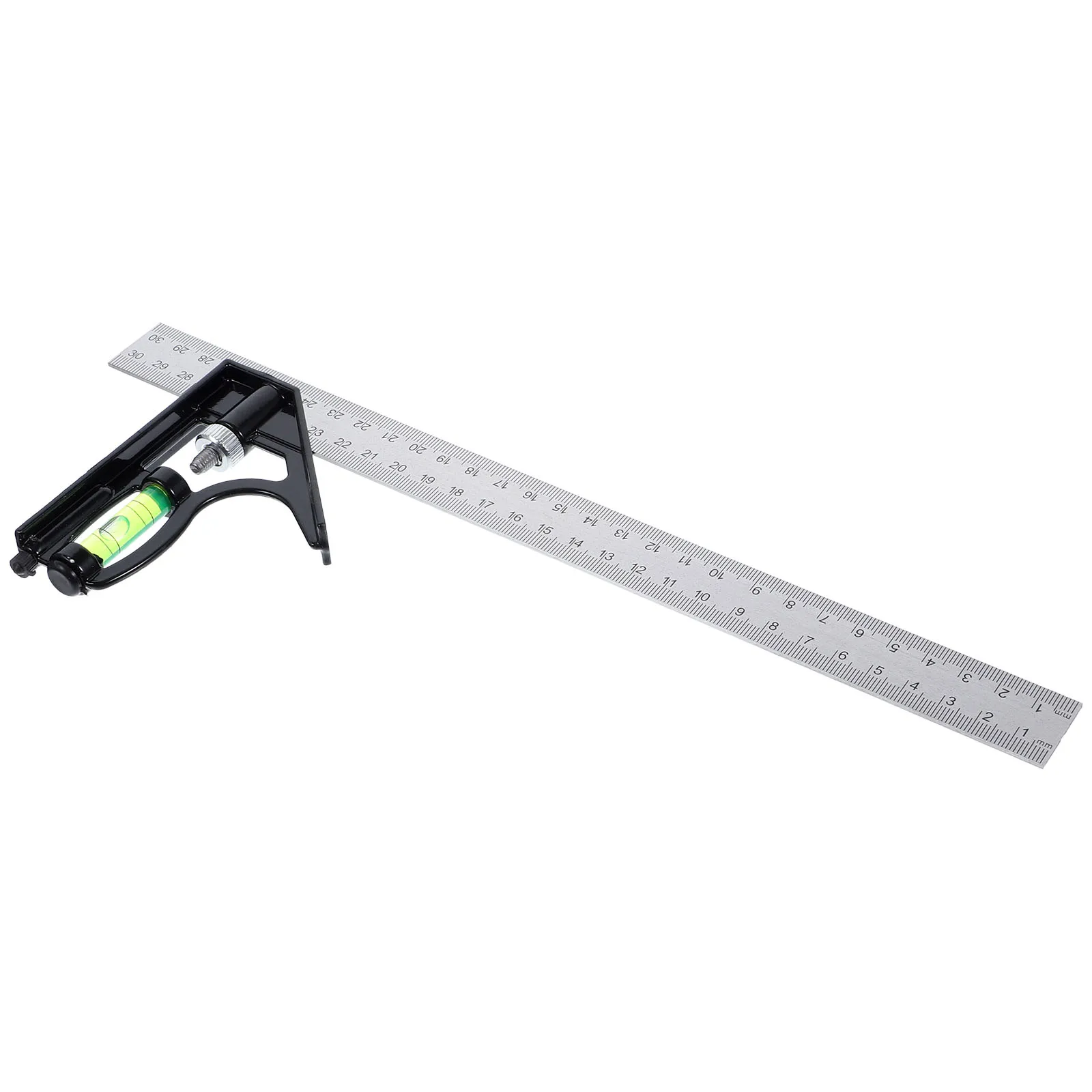 

2Pcs Stainless Steel Angle Ruler Combo Square Positioning Tools Carpentry Adjustable Durable Measurement