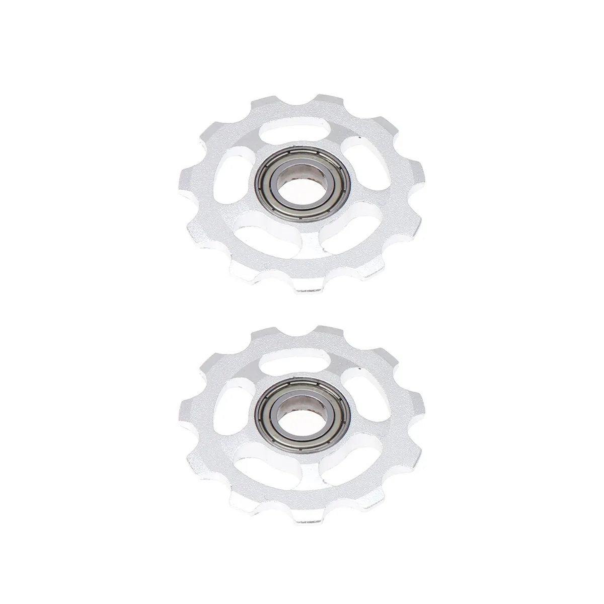 

2Pcs Rear Derailleur Pulley 11T Aluminum Alloy Strong Construction Easy Install Long Service Life Bike Derailleur Pulley