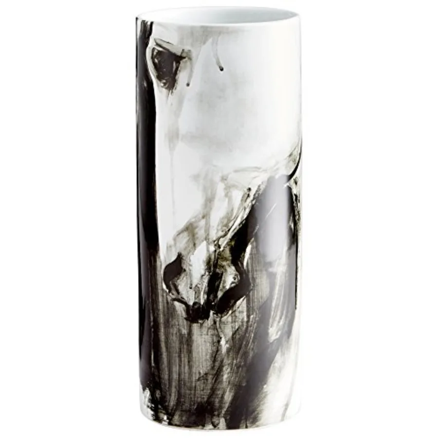 

Stallion Vase for home decor ceramic matte black handcrafted with tapered silhouette and subtle glaze variation