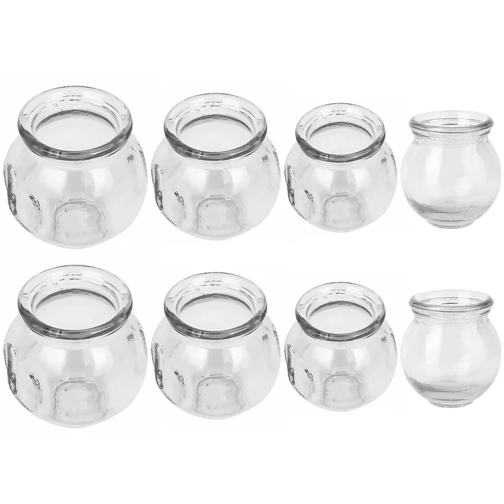 

8Pcs Professional Cupping Set Glass Cupping Cups for Home Therapy Good Experience Refined Detail Design Ventosas