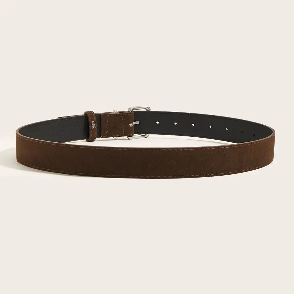 Cinturón ancho de cuero de ante estilo Maillard, diseño de lujo, correa de cintura informal para negocios, pantalones versátiles de moda, cinturones de vestir, regalos