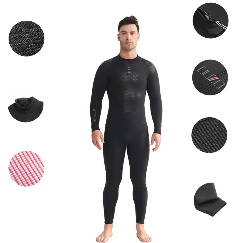 Men Women Wetsuit 3mm Neoprene One-piece Wet Suits Neoprene Full Body/Shorty Back Zipper Swimsuit for Scuba Diving Swimming