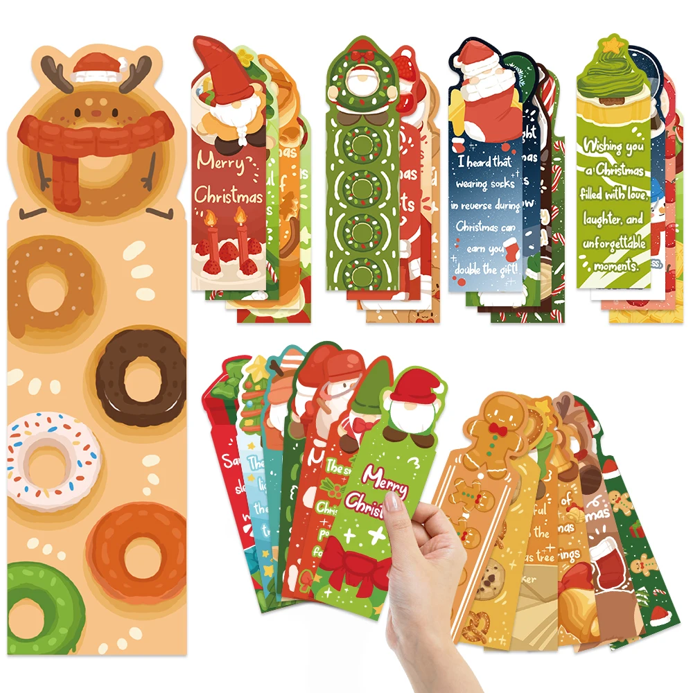 30 шт. забавные рождественские закладки с героями мультфильмов, рождественские ароматические закладки для любителей книг, студентов, рождественский конец года, подарок