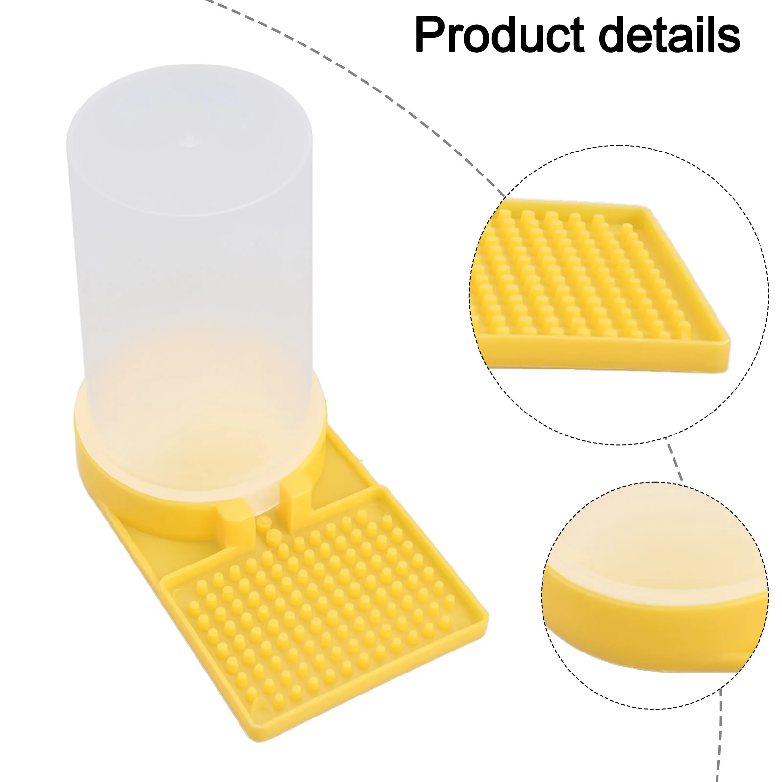 Boîte à eau d'alimentation pour abeilles, mangeoire efficace pour passionnés d'entrée, ruche, miel, abreuvoir en plastique léger et durable