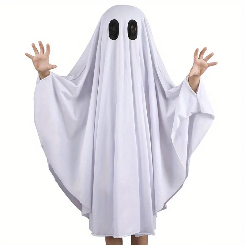 

Белый пуловер для взрослых, плащ на Хэллоуин, тематическая вечеринка, костюм для наряда и косплея