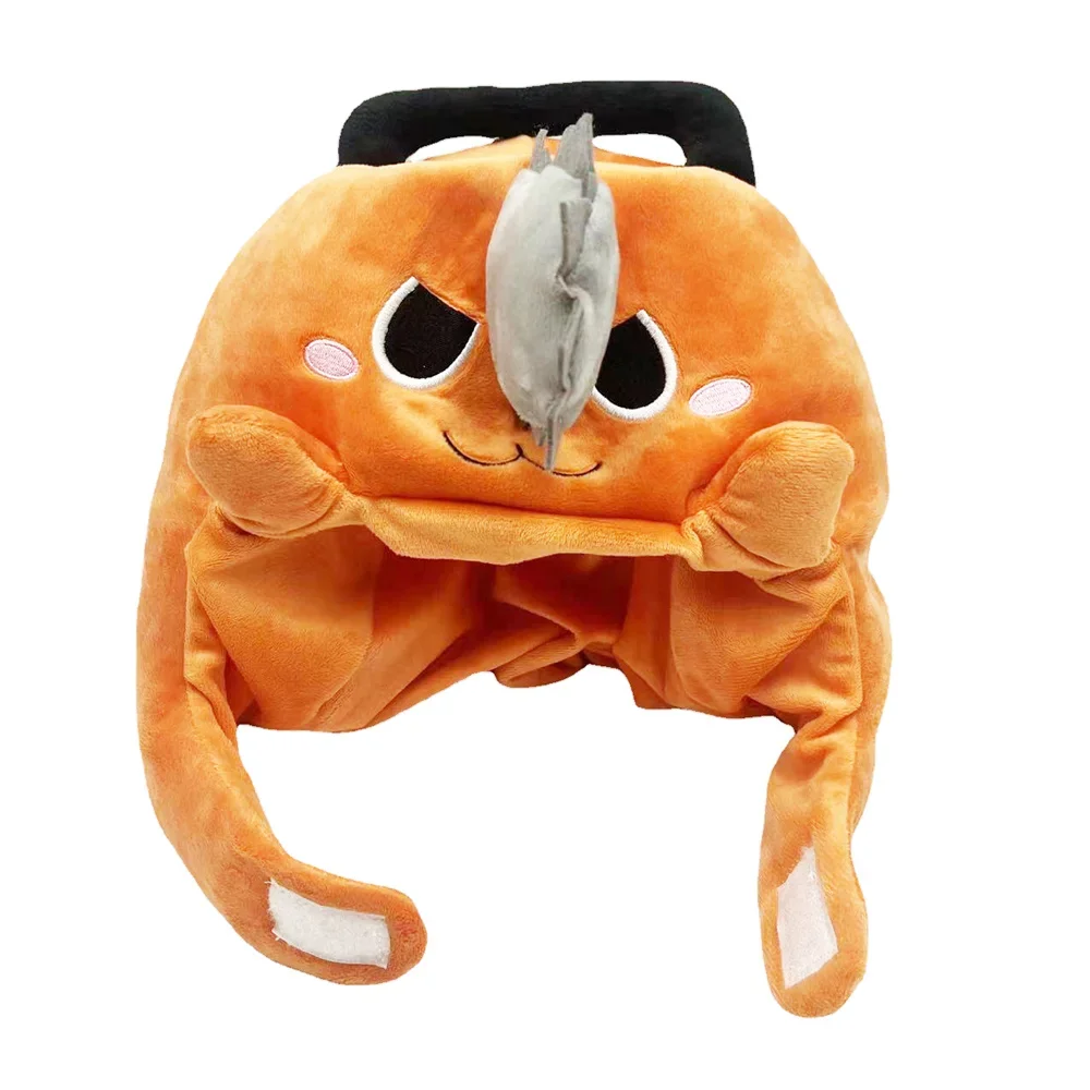 

Pochita Plush Hat Cosplay Headgear Cap Orange Dog Costume Fashion Warm Photograph Props Men Women Kids Children Birthday Gift