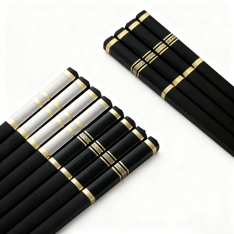 

10 пар палочек для еды, китайская посуда, здоровые многоразовые кухонные аксессуары, набор палочек для еды из сплава, корейские бытовые палочки для суши