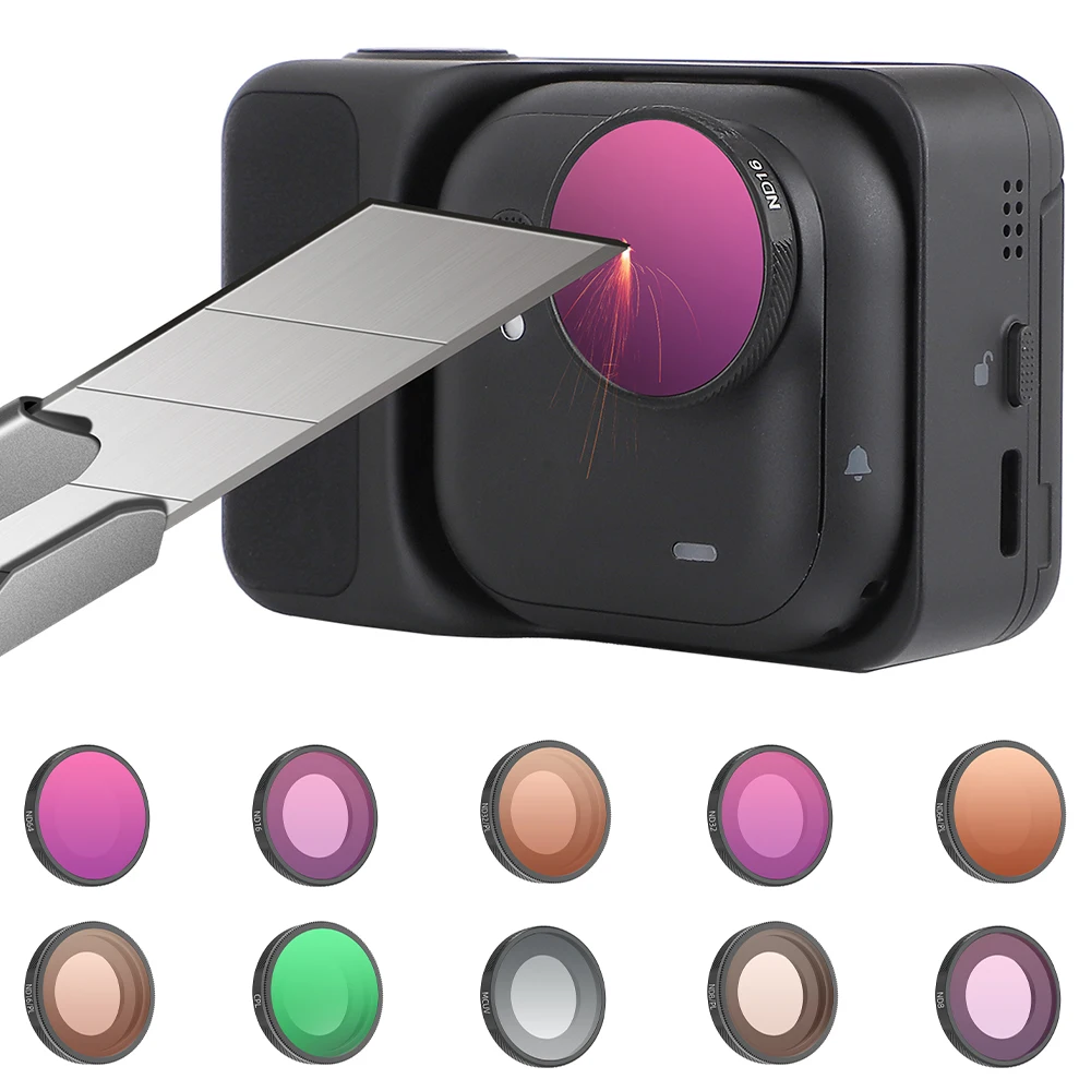 

ND Lens Filter for Insta360 GO Ultra, Optical Glass Lenses Adjustable Filter Set ND8 ND16 ND32 ND64 PL CPL MCUV Accessories