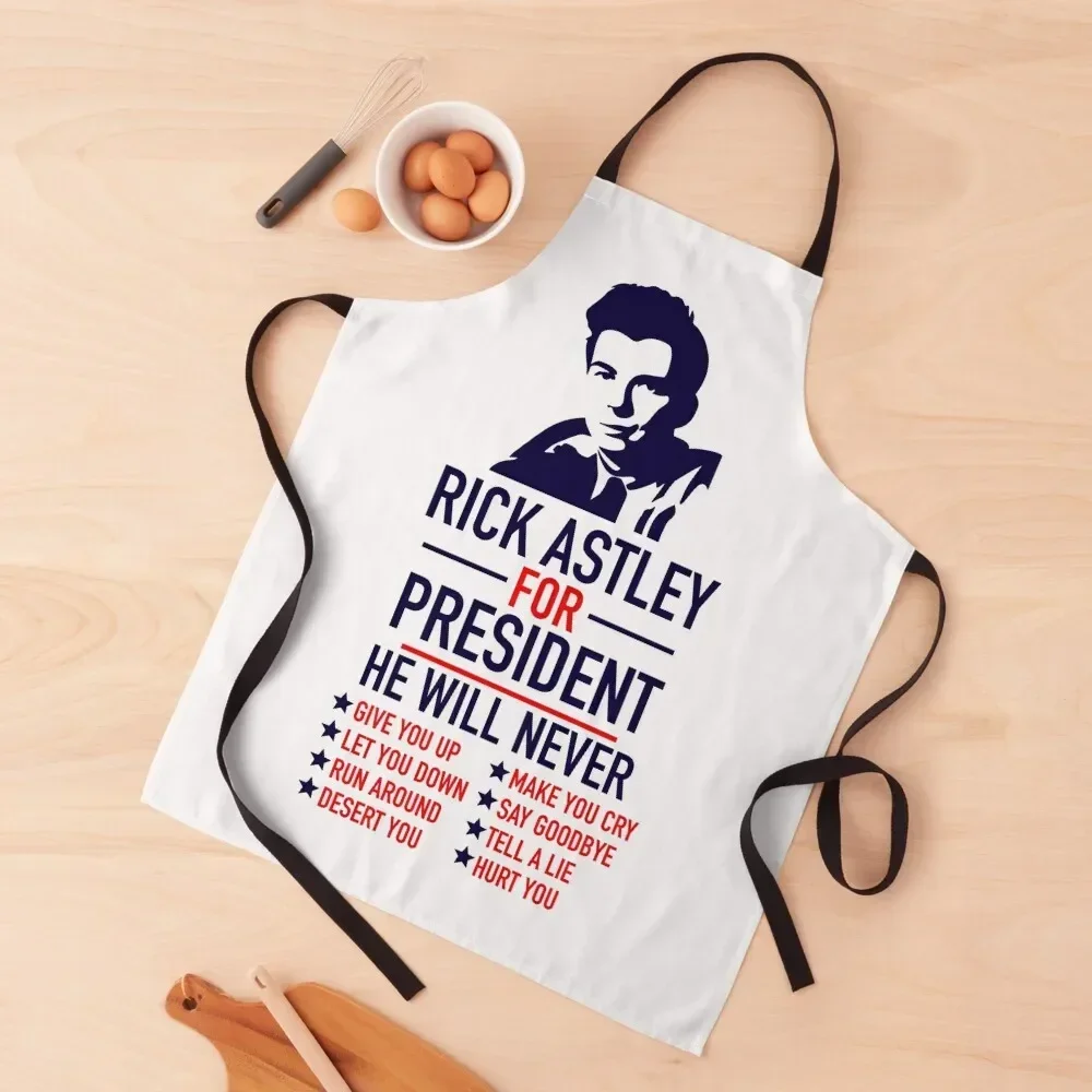 

Rick Astley For President Funny Trendy Meme Apron christmas 2025 Women Kitchen Apron