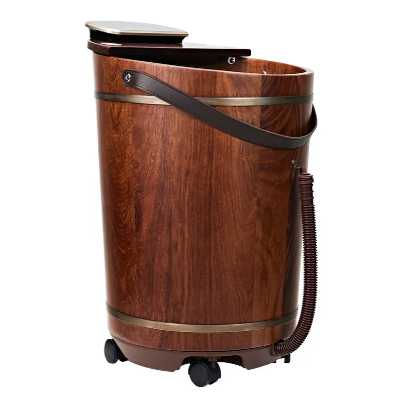 

Safflower rosewood foot bucket, wooden bucket, automatic thermal insulation heating oak foot bath, surf massage bucket, foot bat
