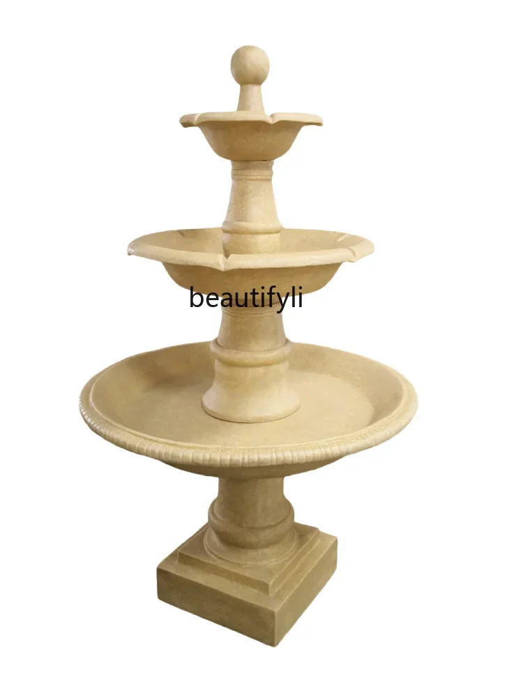 

Flowing Water Ornaments Circulating Water Villa Garden Courtyard Landscaping European Outdoor Fountain Decoration