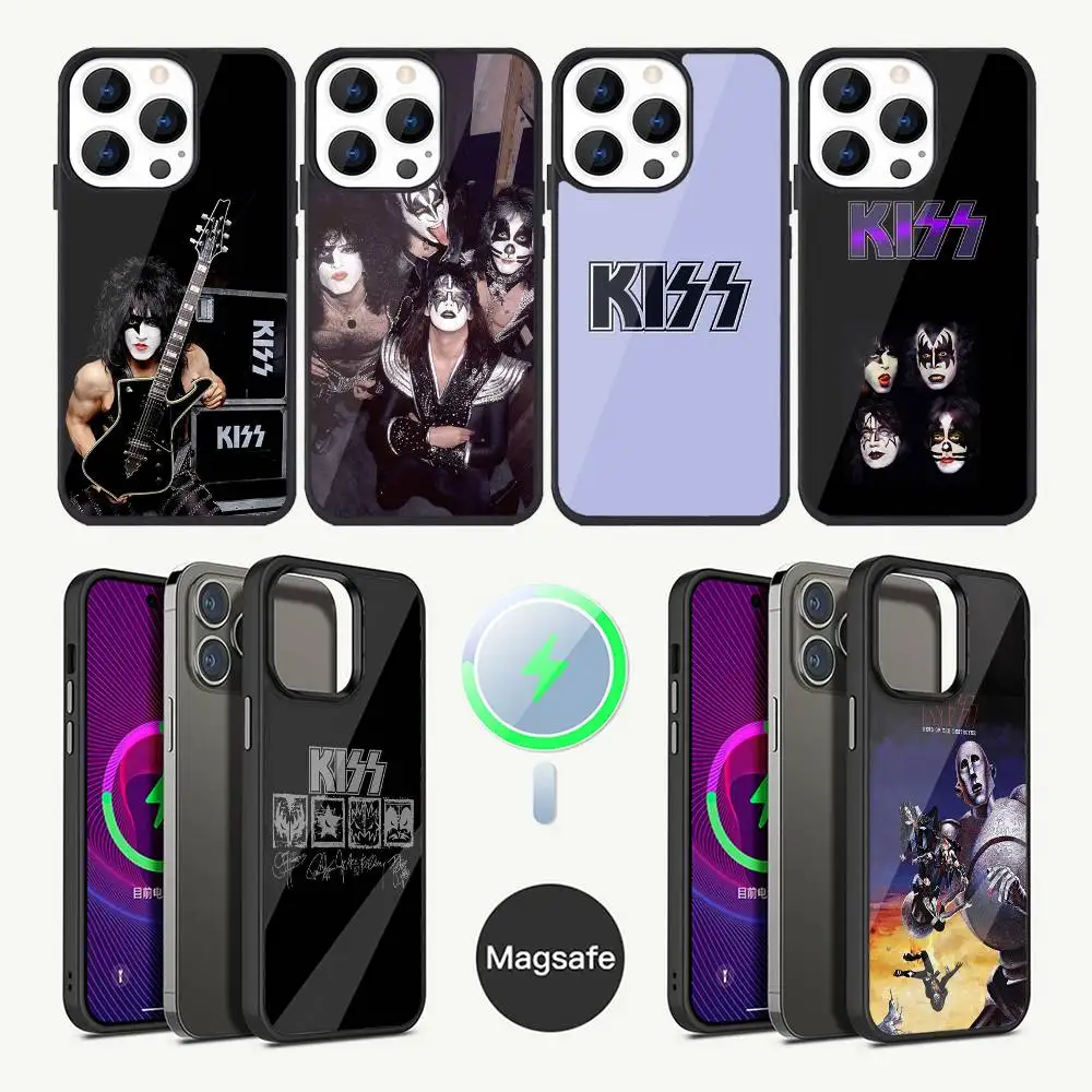 

Classics Kiss Rock Phone Case For iPhone 16,15,14,13,12,11,Plus,Pro,Max Mini Magsafe Magnetic Wireless Charging