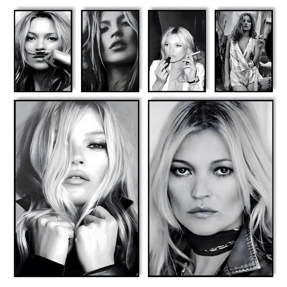 النموذج الشهير K-Kate موس اللوحة الخط غرفة نوم المنزل مقاوم للماء قماش المشارك غير المؤطرة جدار الفن طباعة الديكور جدارية #1