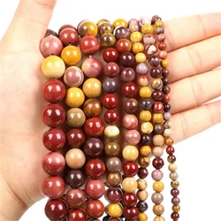 Fashion Natural Stone  Mookaite Jasper Charm Loose Bead DIY Round Beads Jewelry Accessories