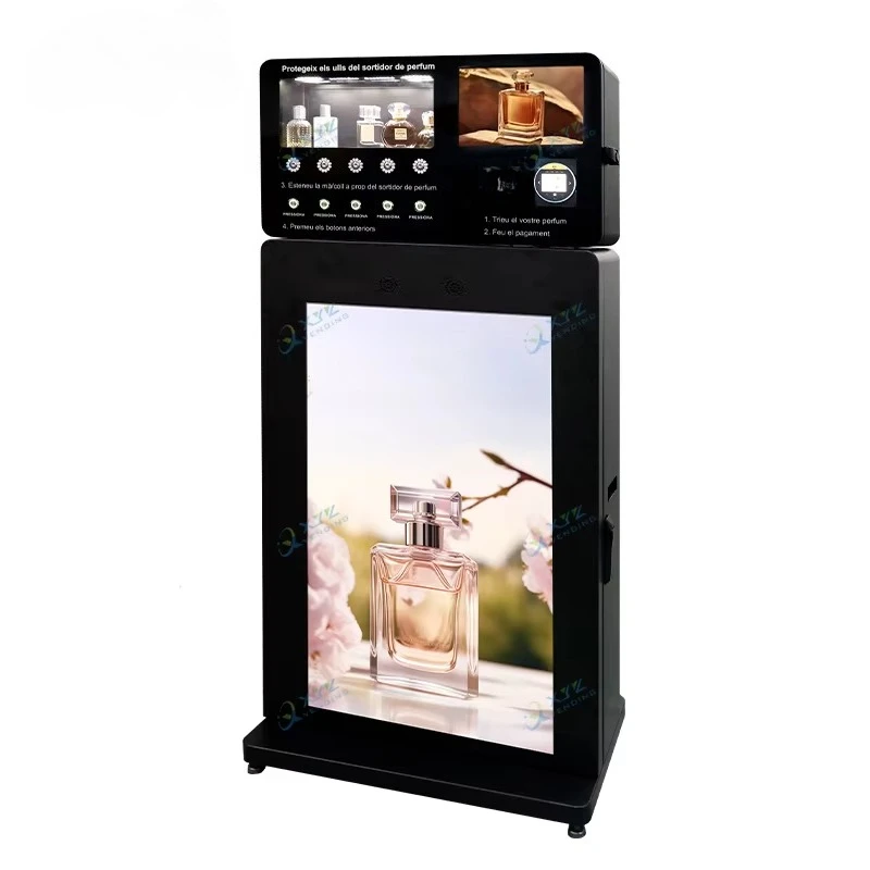 تخصيص آلة بيع رذاذ عينة العطر 43 بوصة شاشة إعلانات آلة بيع العطور الدائمة