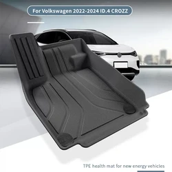 Car Trunk Mat TPE Car Floor Mats for VW Volkswagen ID4 CROZZ All Weather Rear Trunk Pad Cargo Liner Seat Back Anti Dirty Pads