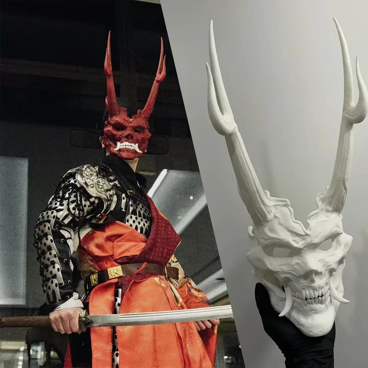 

Black Myth Mask Black Wukong Yanhuo Yasha Mask Cosplay Red Boy Halloween Props Decoration Gift Boy 3D Printed Party Masks