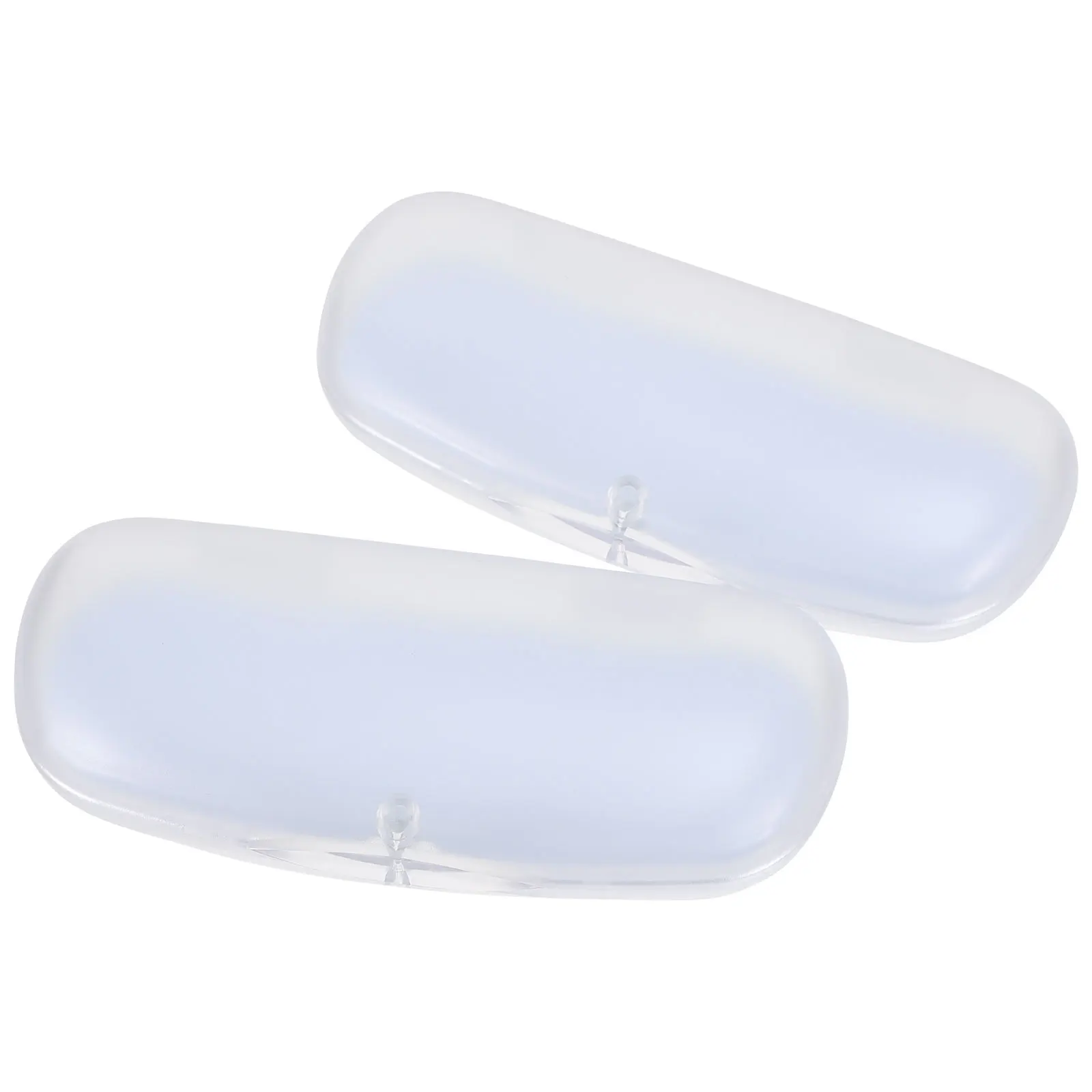 

2 Pcs Eyeglasses Cases Transparent Frosted Glasses Box Portable PVC Travel Case Lightweight Durable Storage Container