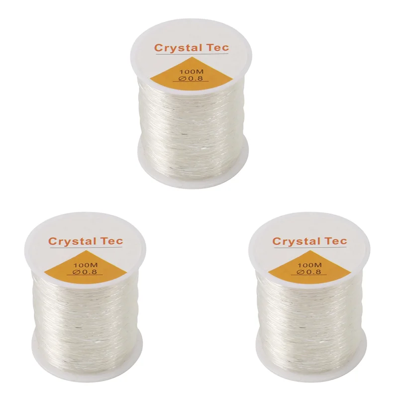 

CYL-2Pcs 0.8Mm Clear Bead Cord Crystal Elastic Stretchy Bracelet String For Jewelry Making Bracelet Beading Thread 0.8Mm
