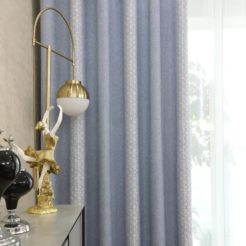 

High Shading Chenille Jacquard Wear-resistant Customization Curtains for Living Dining Room Bedroom