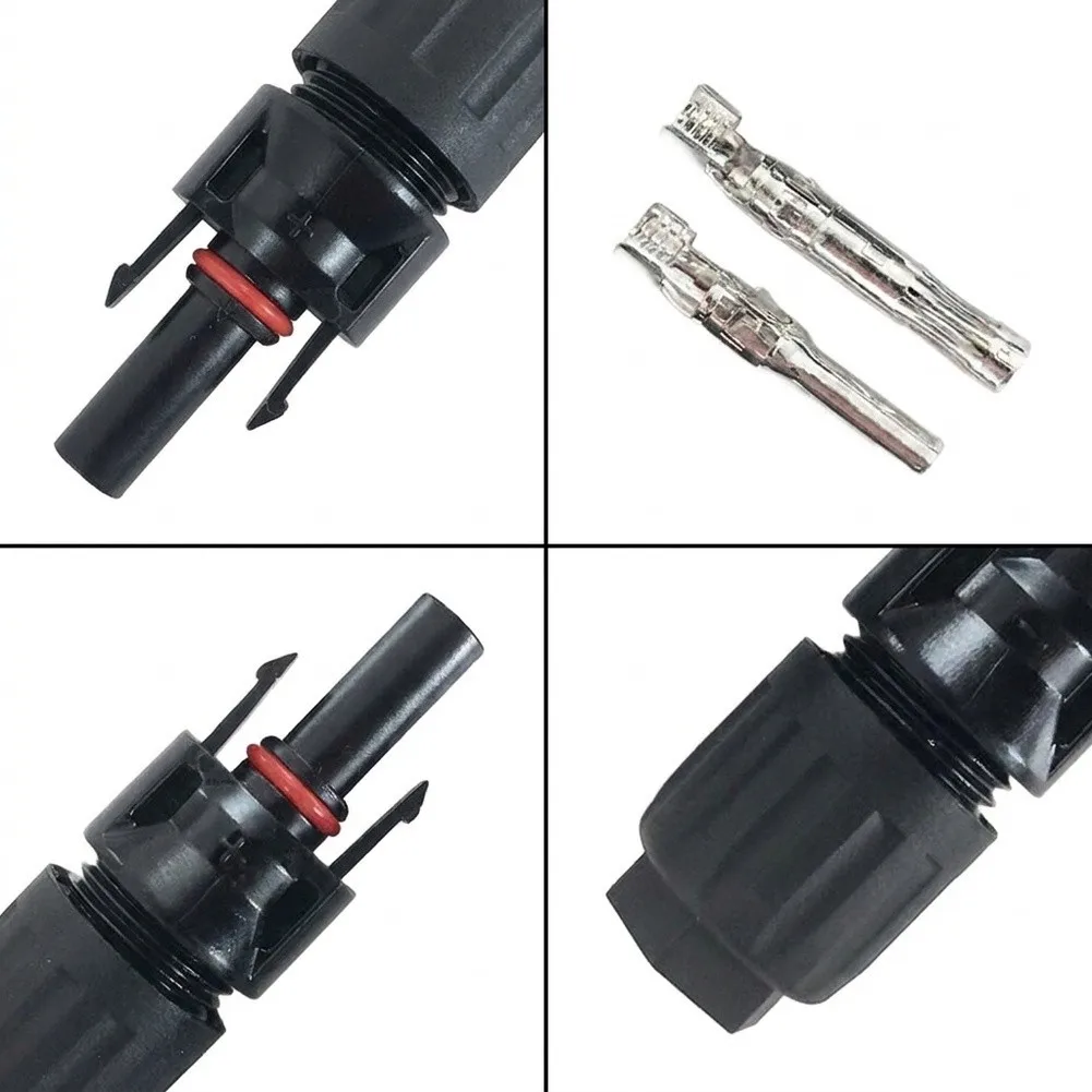 Red Copper 10AWG Solar Connectors IP67 Waterproof 30A 100 Pairs for Use with Standard PV Module Outputs and Combiner Boxes