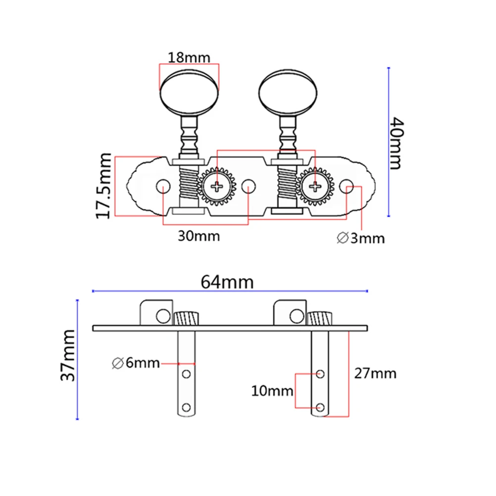 

Double Hole Screw Washer Locking Guitar Tuners Acoustic Machine Heads Tuning Keys Pegs