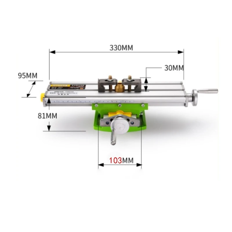 Compound X-Y Cross Slide Table - Multifunctional Adjustable Worktable for Milling, Drilling Bench & Milling Machine Operations