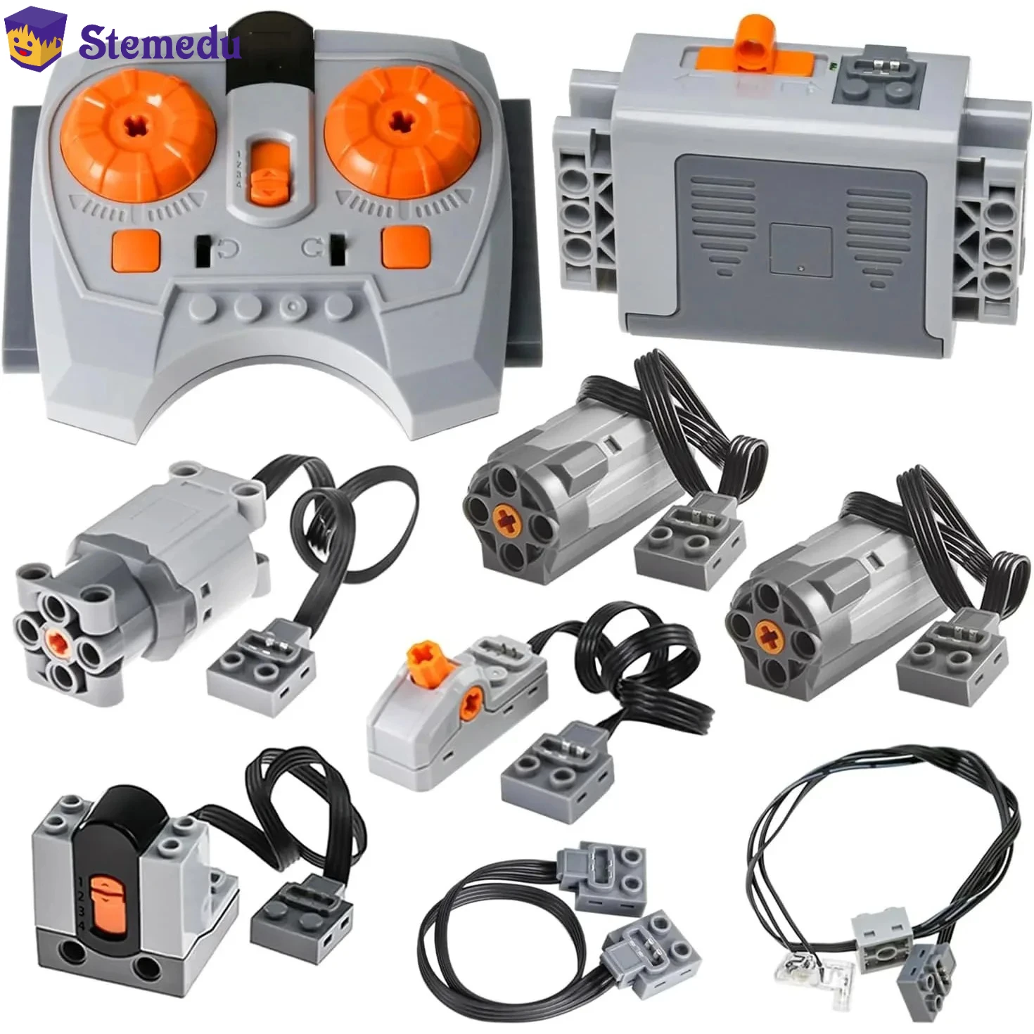 MOC M/L Motor Building Blocks Set High-Tech Part Power Functions Infrared Remote Control Battery Box Extension PF Bricks DIY Toy