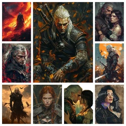 Geralt Of Rivia Dark Diamond Painting Kit 5D DIY Diamond Embroidery Cross Stitch Handmade Art Gift Crafts Home Decor Gift