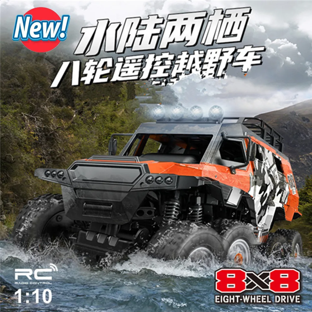 

New 53cm Large RC Cars 1:10 Scale 8WD Off Road Monster Truck 2.4g hz Radio Controlled Toy Car Model Gift For Kids