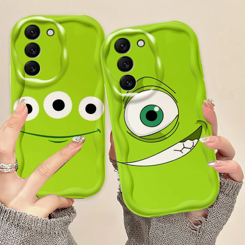 Cartoon Anime Three Eyes For Samsung S24 S23 S21 S20 Ultra Plus FE A73 A72 A71 A51 A31 A05S A05 A04 5G Wave Oil Funda