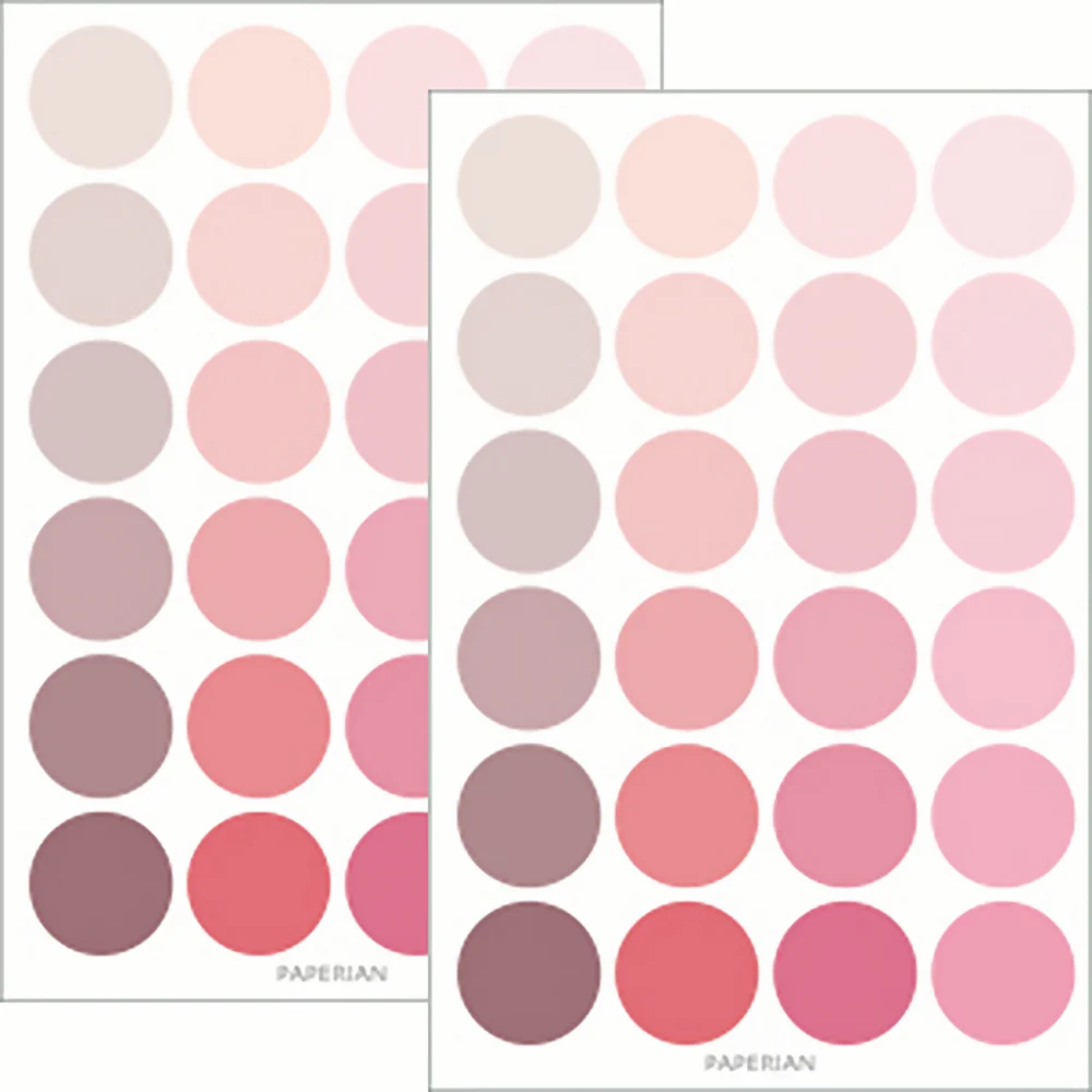 Colorful Index Label Sticker Pack: 4 Sheets of Repositionable Dots, Squares, & Indexes in Pink, Yellow, Green, & Purple Themes