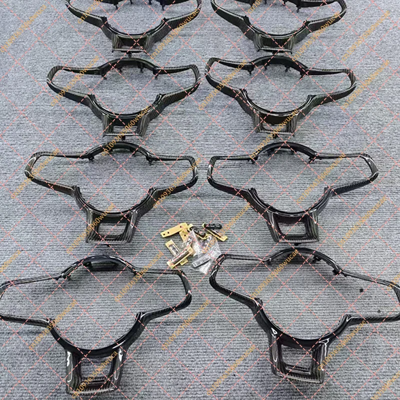 New Real Carbon Fiber Steering Wheel Decorative Frame Trim Compatible with Volkswagen Golf MK7 MK7.5 GTI