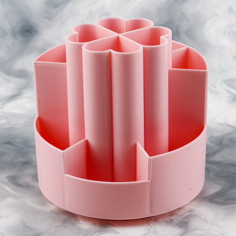 High Quality Plastic Pen Holder 7/10 Grids 360° Rotation Desktop Organizer Large Capacity Pen Container Gift