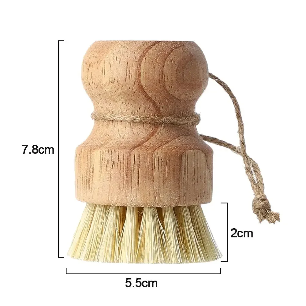 2pcs/set Kitchen Cleaning Brush Wooden Dish Brush with Natural Sisal and Coconut Durable Portable Eco Friendly Zero Waste