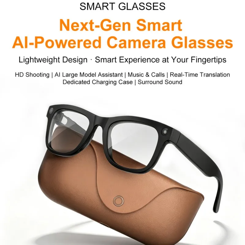 OLOIU Echowear Smart 8 million pixel camera Bluetooth calling business AI image recognition translation glasses New DropShipping