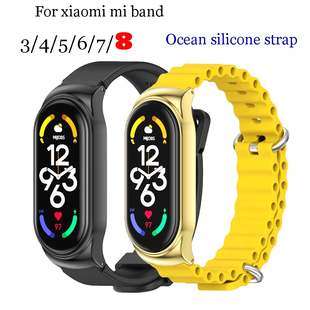 UTHAI Watch Strap For Xiaomi Mi Band 7 6 5 4 3 Wristband Silicone Bracelet Wrist Straps MiBand 8/9 Smartwatch Accessories S36