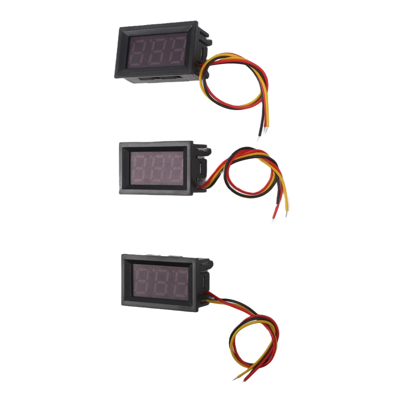 3 Wire Voltmeter DC Voltage Meter Battery Testing Length 20 Cm Stable Operation Voltmeter Display Mode LED Digital Tube
