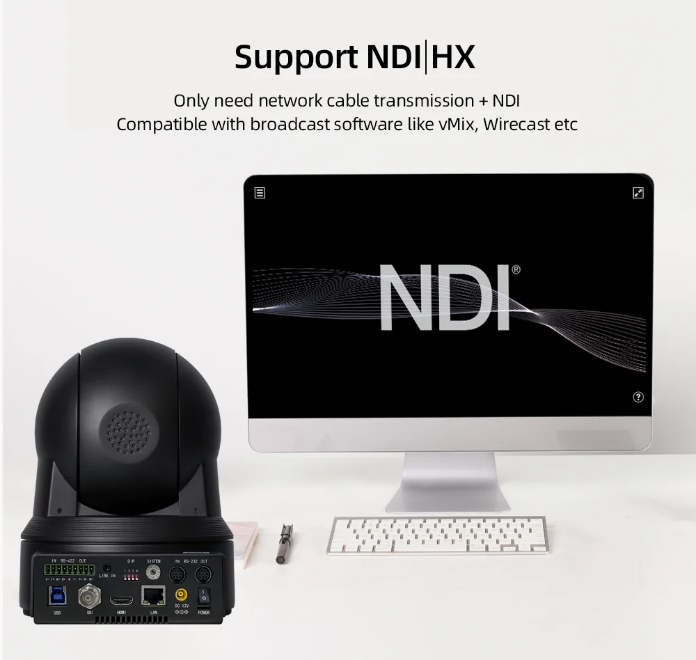 New Superior 1080p Ptz NDI Camera Ptz 30x NDI HX For Church Sound Live Streaming Telemedicine Broadcasting Video Conference