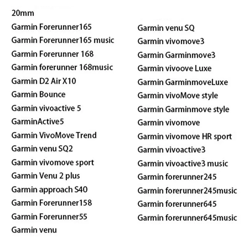 18 مللي متر 20 مللي متر حزام (استيك) ساعة ل Garmin Forerunner 165 55 645 245 Vivoactive 4S Vivoactive 5 3 Venu Sq 2 Plus ملحقات حزام السيليكون